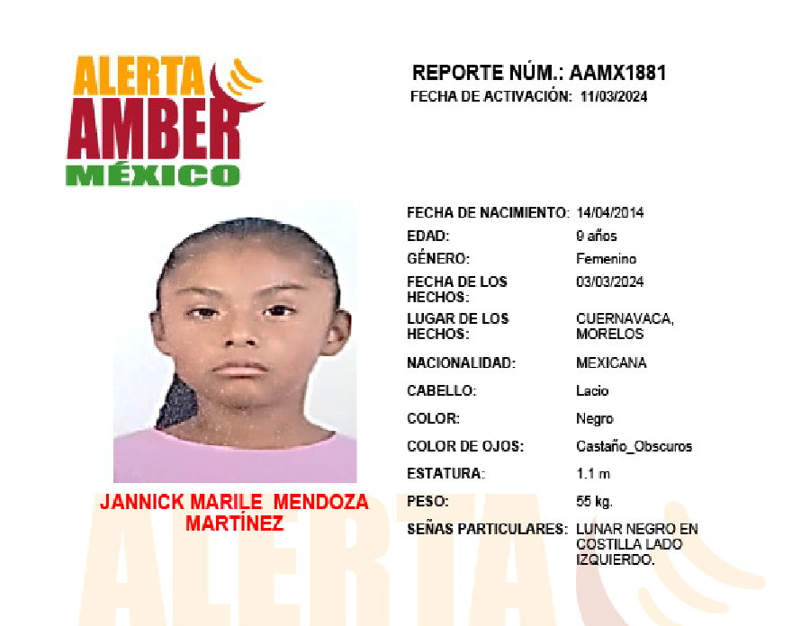 Alerta Amber Janick