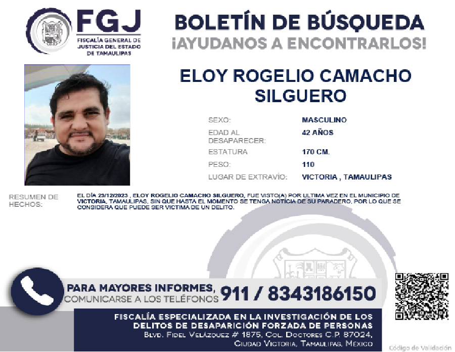 Boletín de búsqueda Eloy