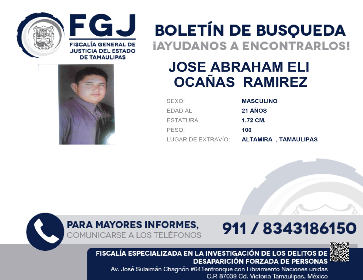 Boletín de Búsqueda José Abraham