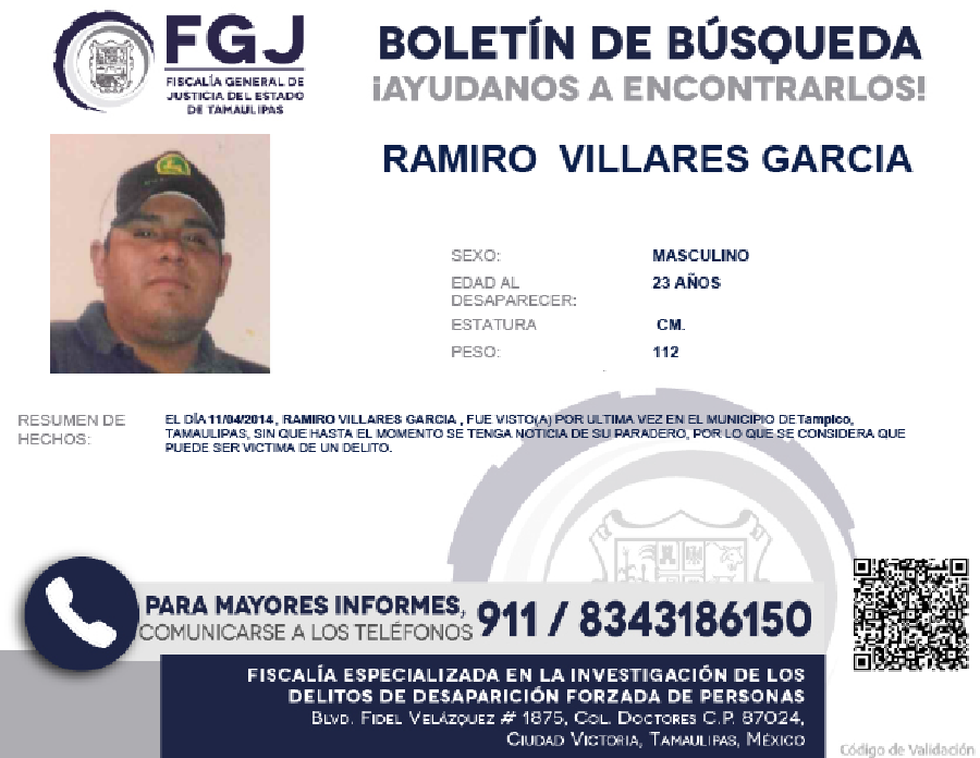 Boletín de Búsqueda Ramiro