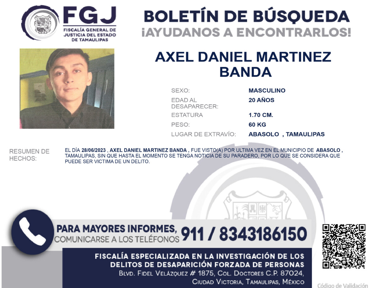 Boletin de Busqueda Axel Daniel