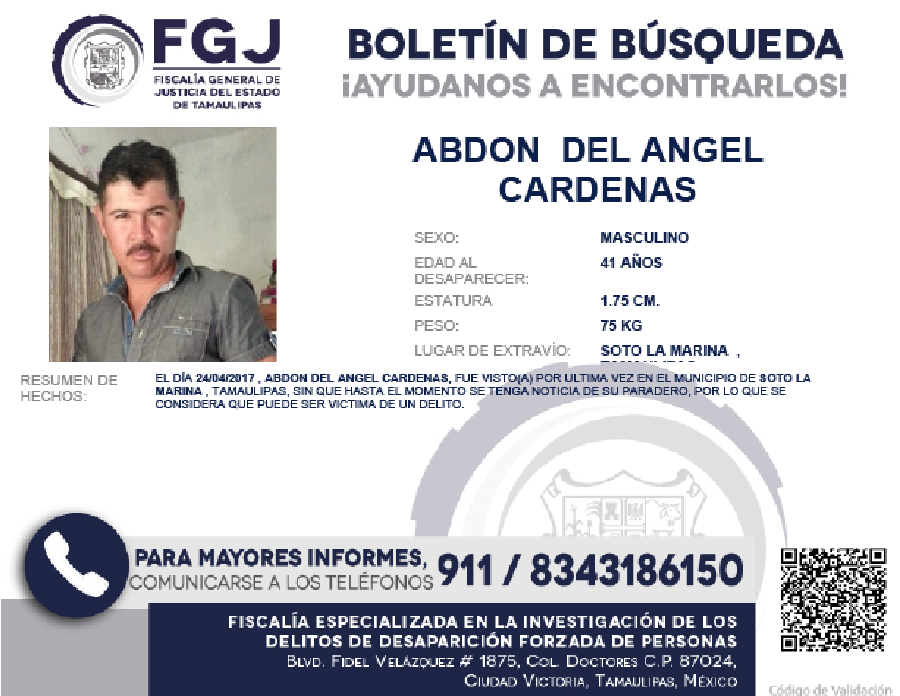 Boletin de buqueda Abdon