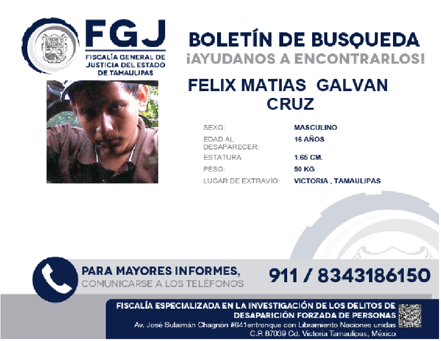 BOLETIN DE BUSQUEDA FELIX