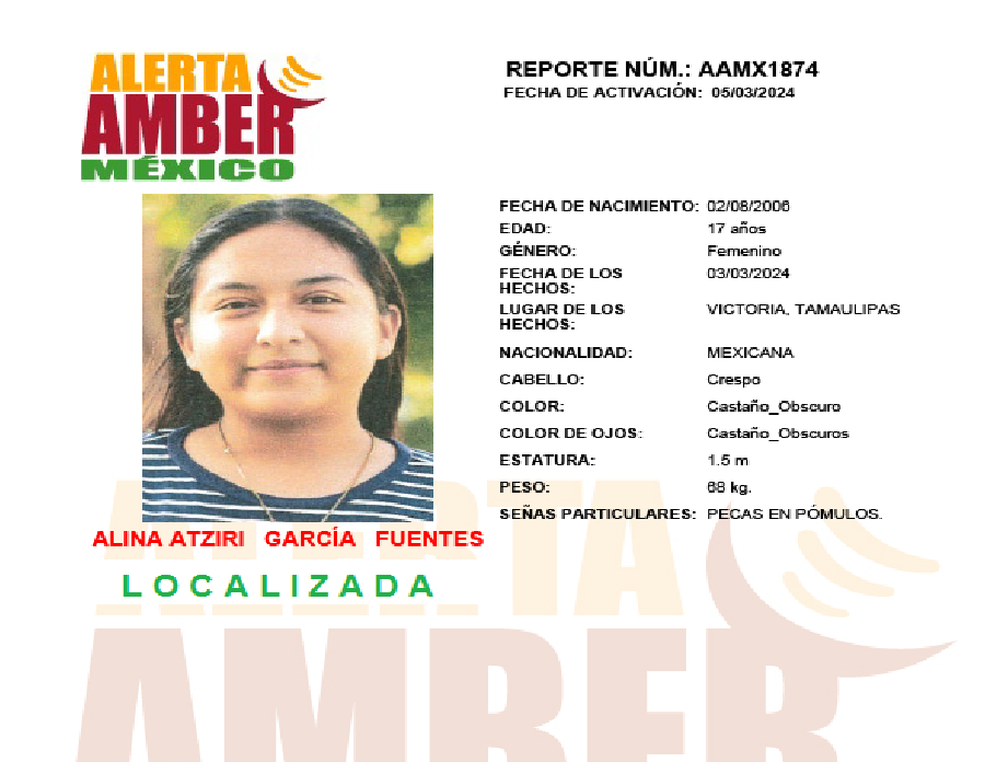 Alerta Amber Alina