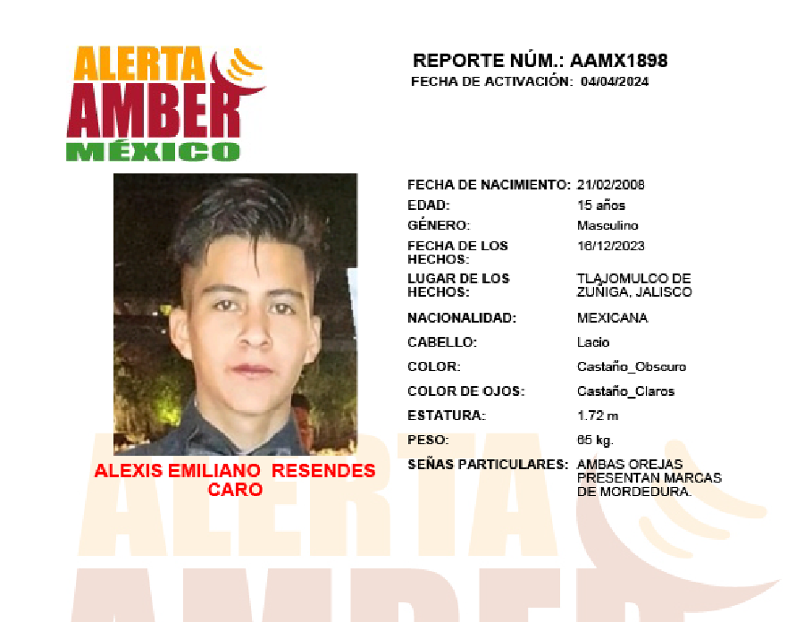 Alerta Amber Alexis