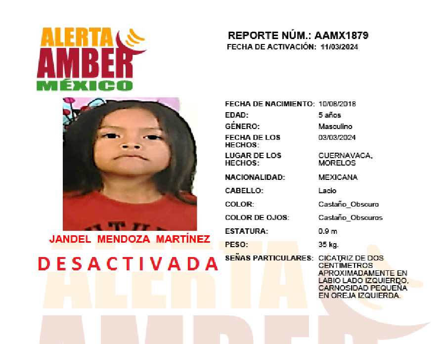 Alerta Amber Jandel