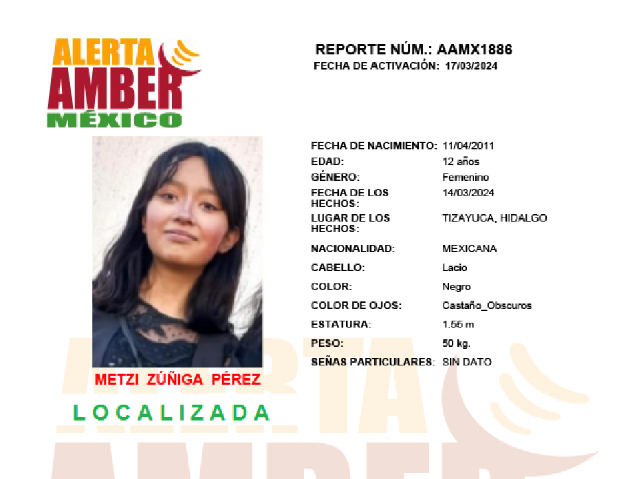 Alerta Amber Metzi