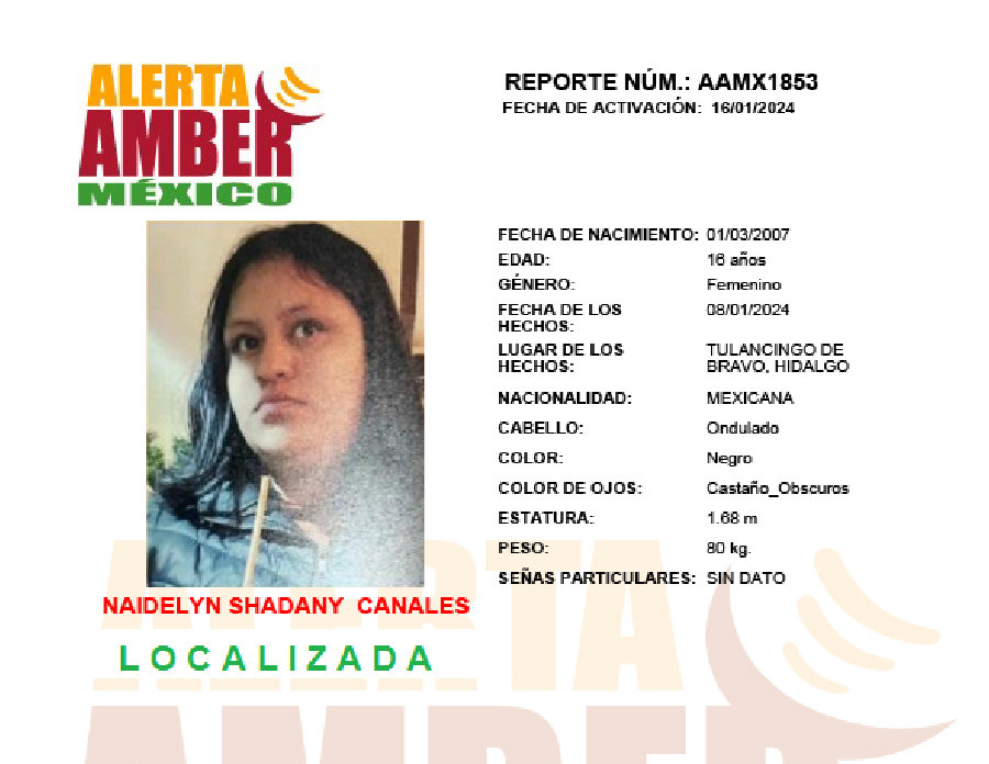 Alerta Amber Naidelyn