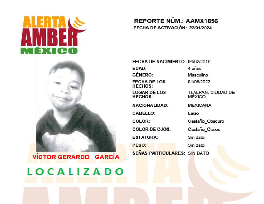 Alerta Amber Víctor