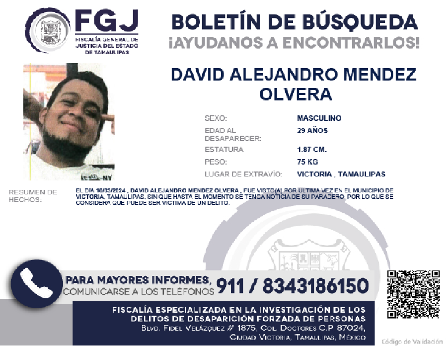 Boletin de Busqueda David