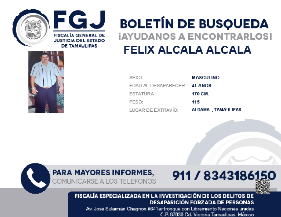 Boletin de Búsqueda Feliz Alcala