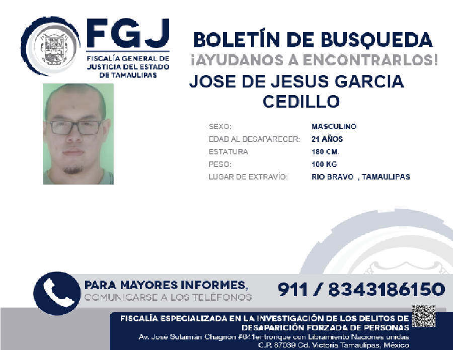 Boletín de búsqueda José de Jesús