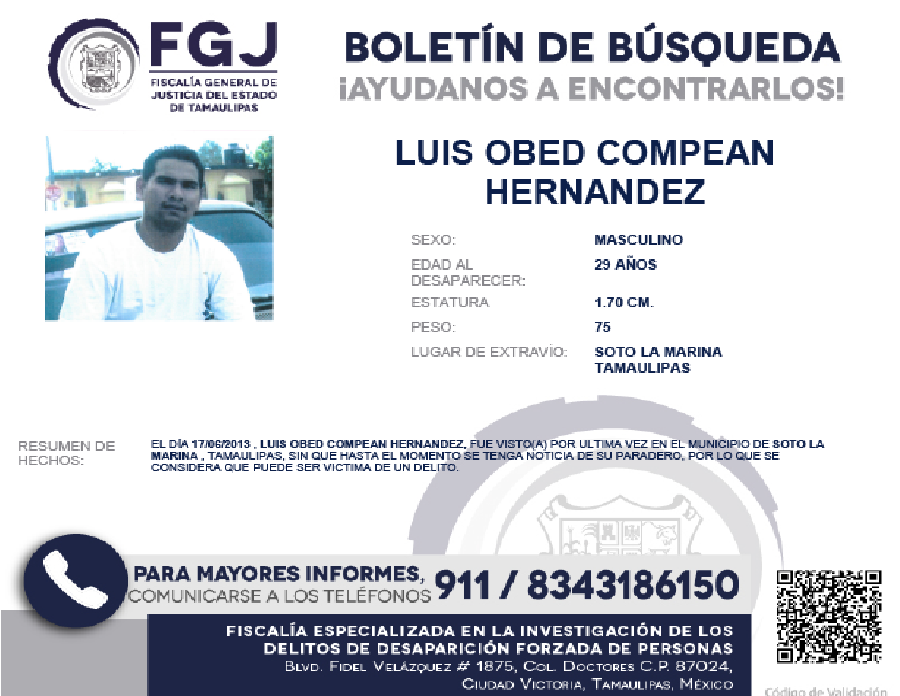 Boletin de busqueda luis obed