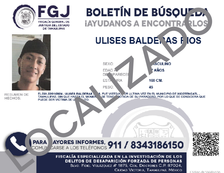 Boletin de busqueda ulises