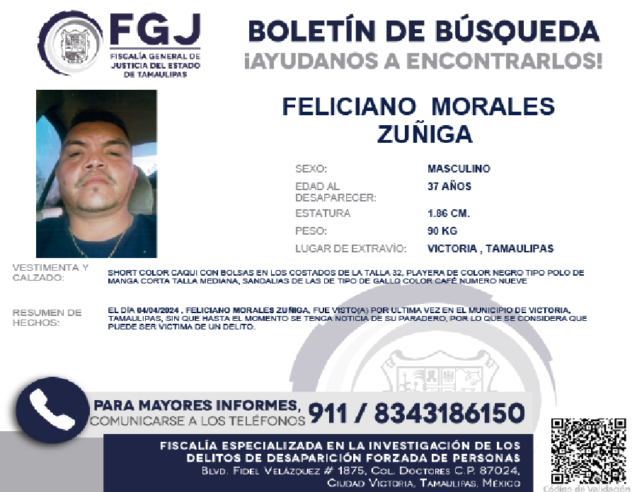 Boletín de Búsqueda Feliciano