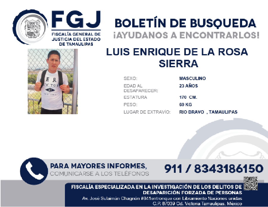 Boletín de Búsqueda Luis