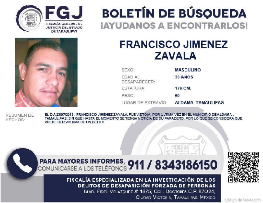 Boletín de Búsqueda Francisco