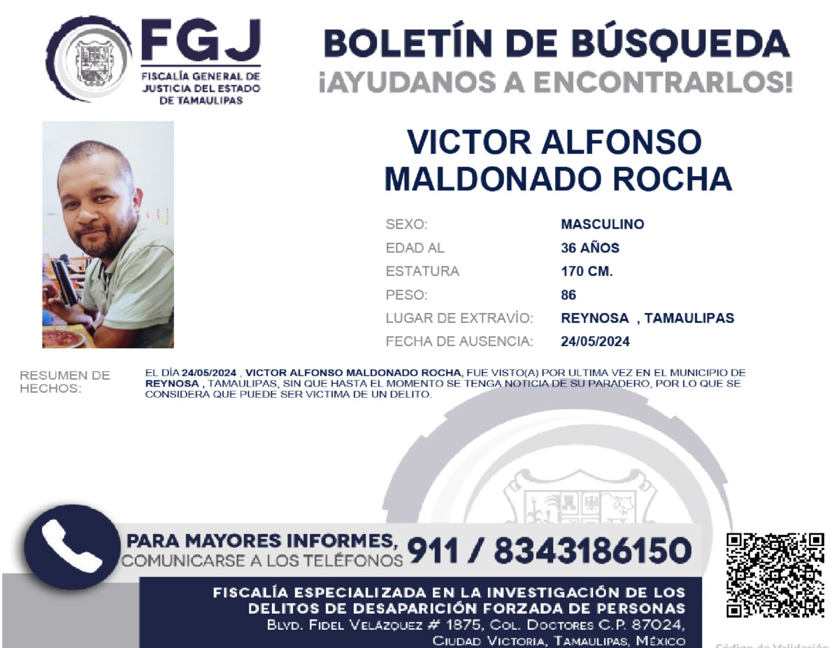 Boletín de Búsqueda Victor