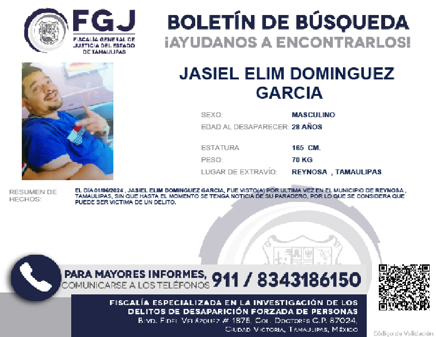 Boletín de Búsqueda Jasiel
