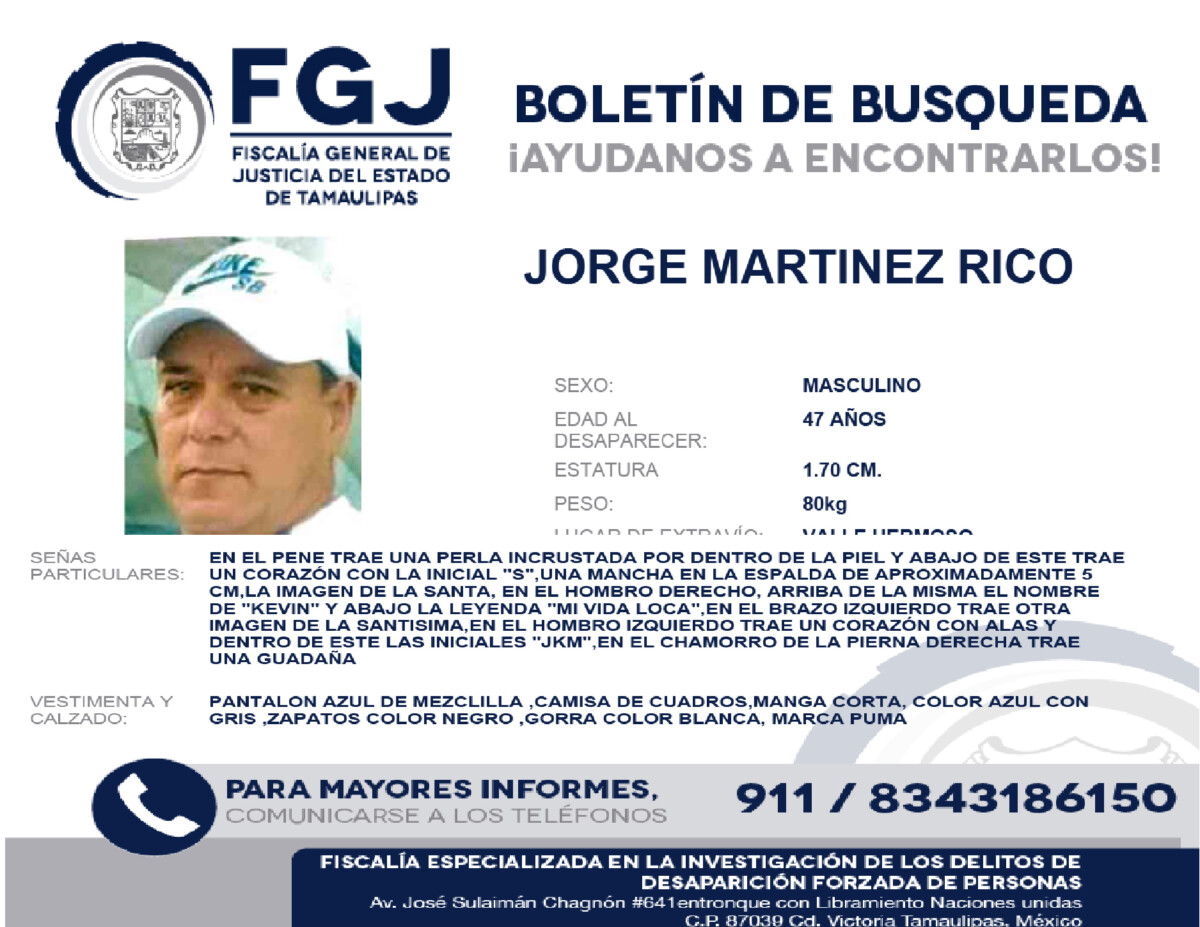Boletín de Busqueda Jorge