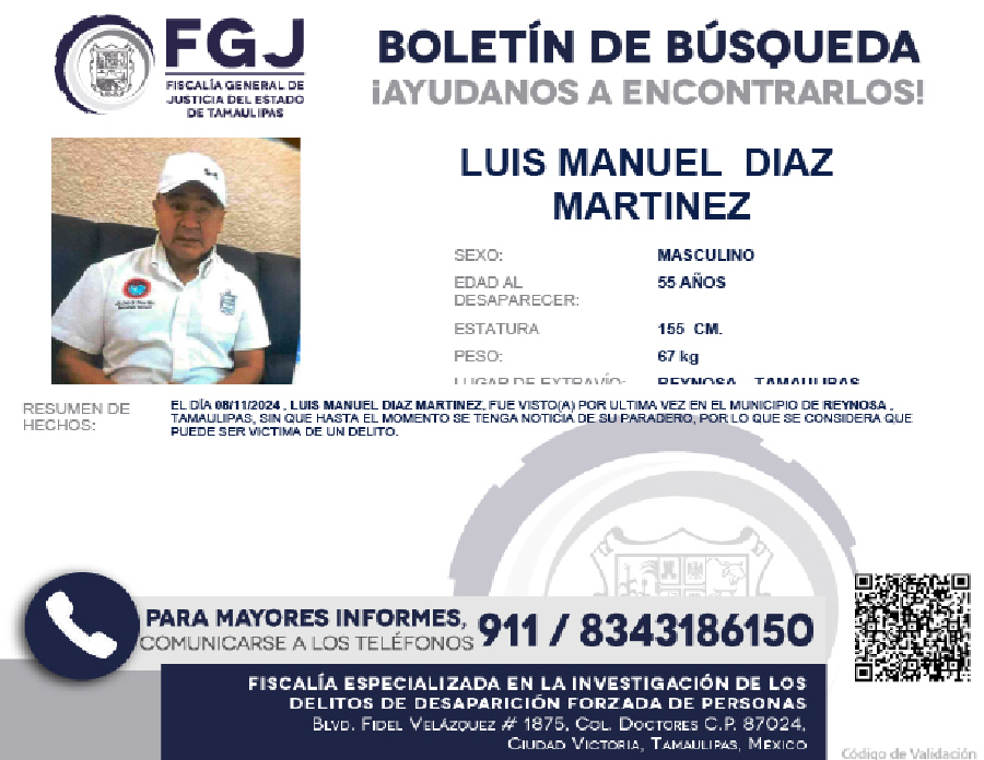 Boletín de Búsqueda Luis Manuel