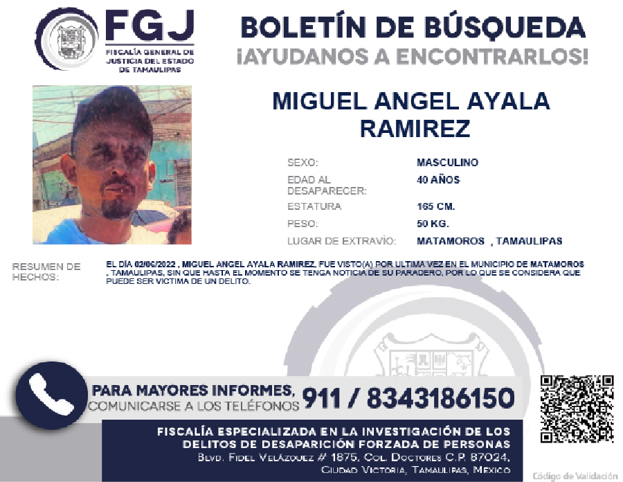 Booletín de Búsqueda Miguel Angel