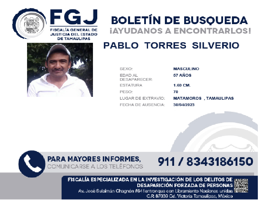 Boletin de Busqueda Pablo