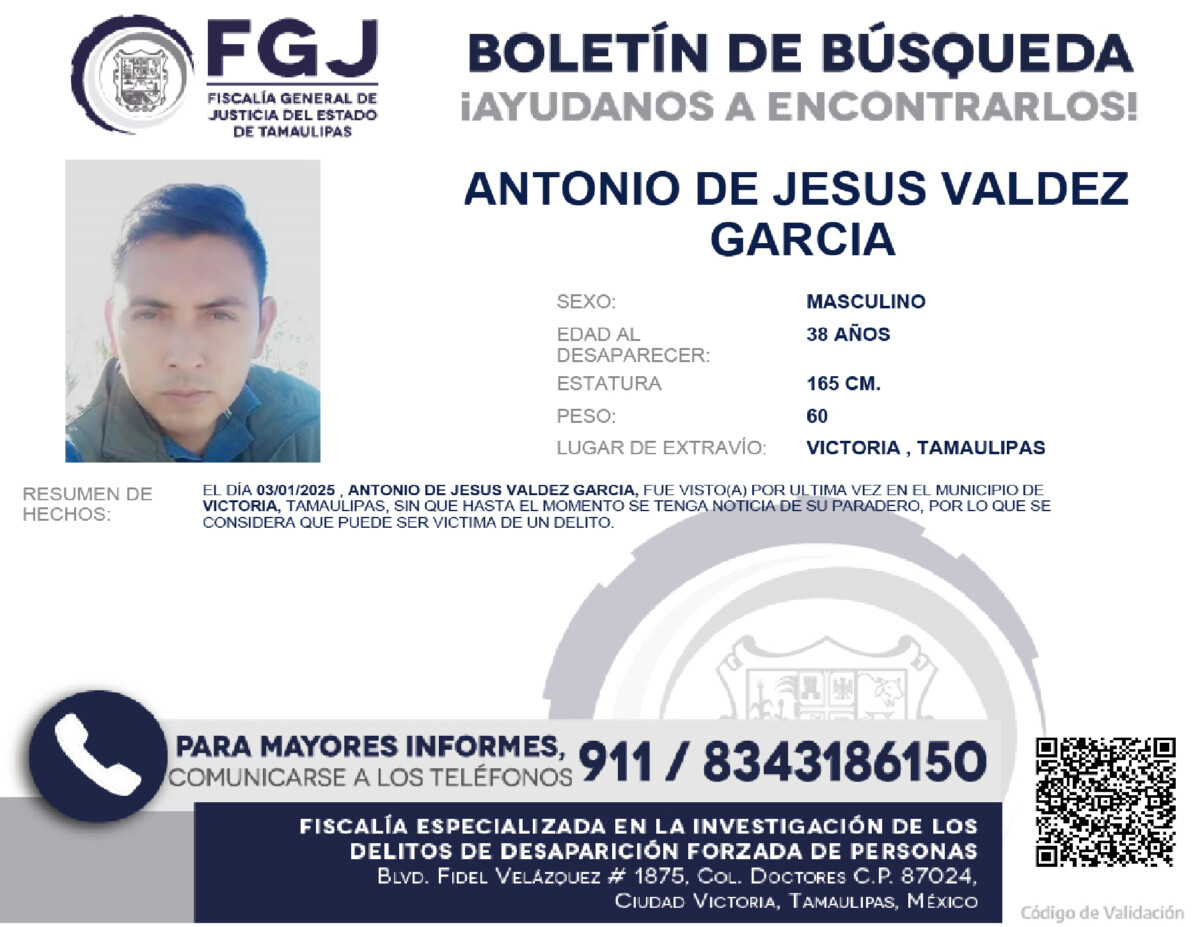 Boletín de Búsqueda antonio