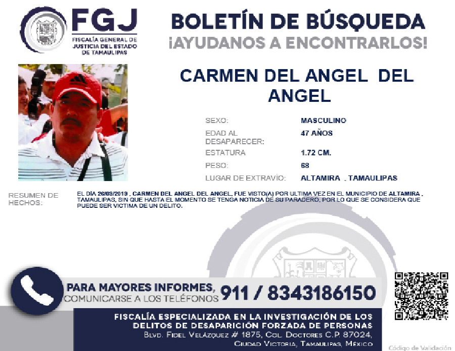 Boletin de busqueda Carmen