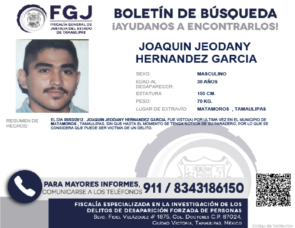 Boletin de Búsqueda Joaquin
