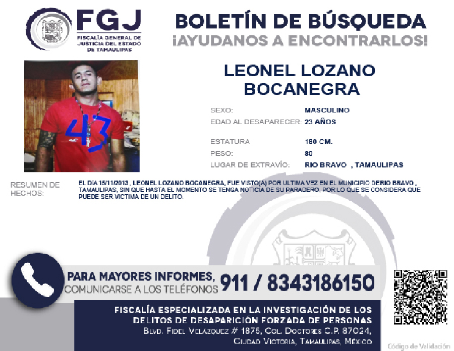 Boletin de Busqueda Leonel Lozano