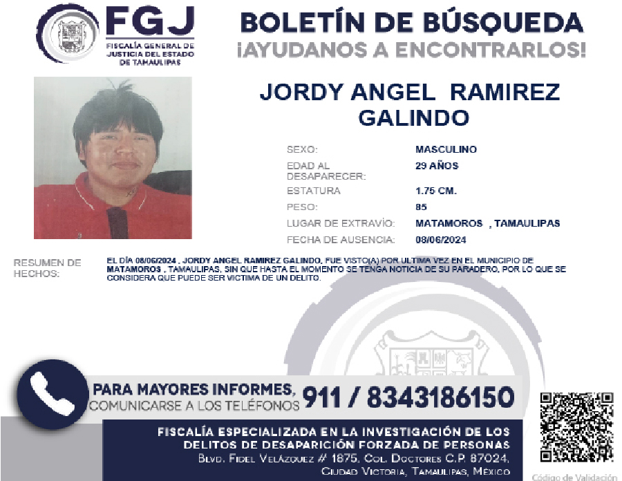 Boletín de Búsqueda Jordy