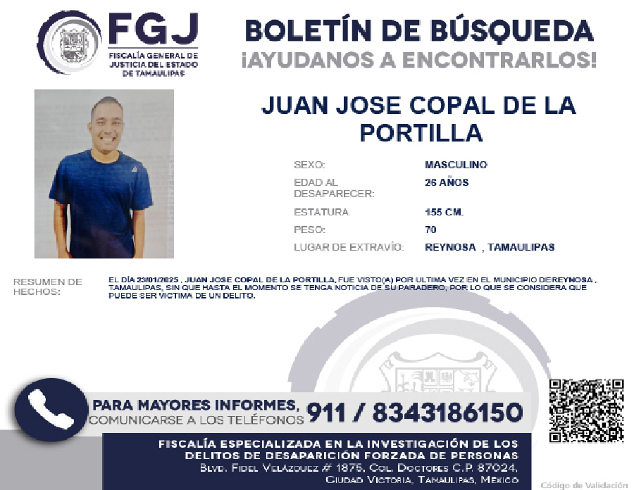 Boletín de Búsqueda Juan José