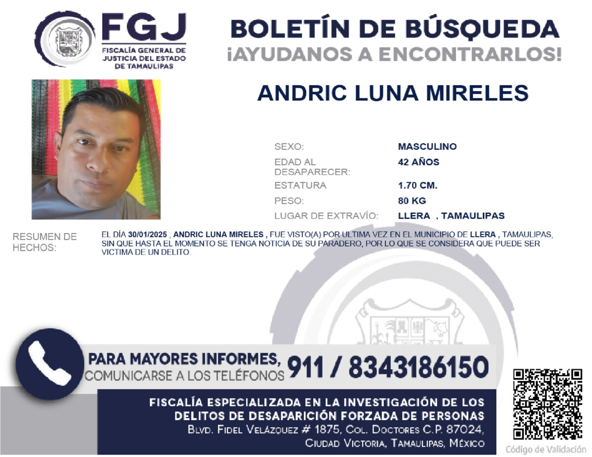 Boletín de Búsqueda Andric