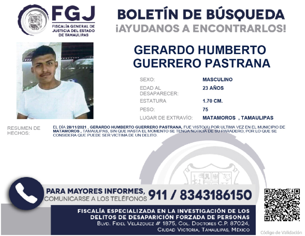 Boletín de Búsqueda Gerardo