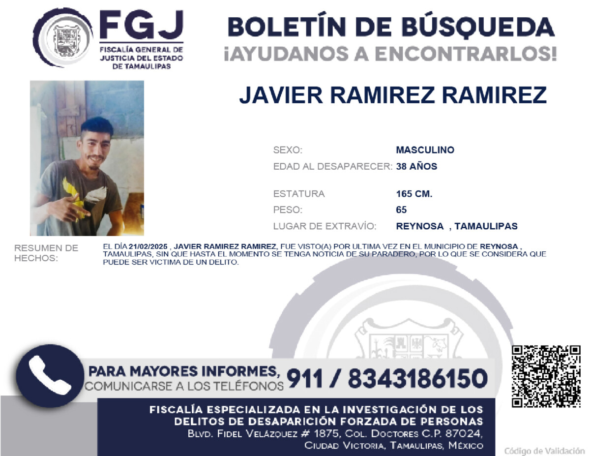 Boletín de Búsqueda Javier