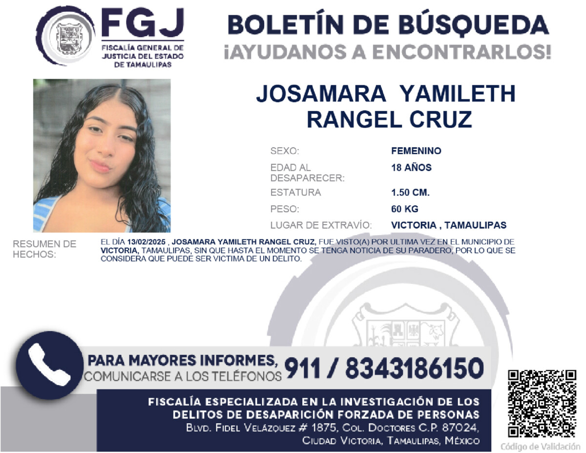 Boletín de Búsqueda Josamara