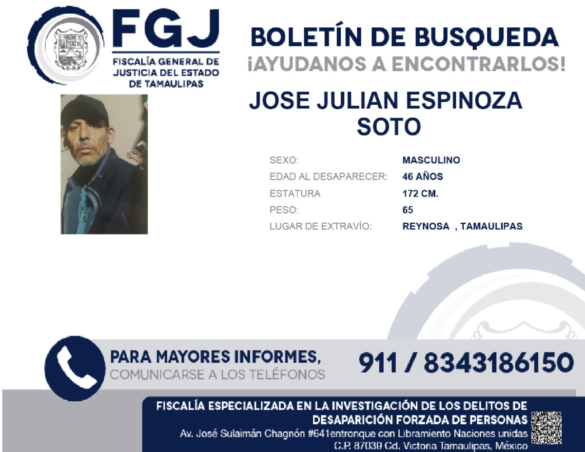 Boletín de Búsqueda Jose Julian