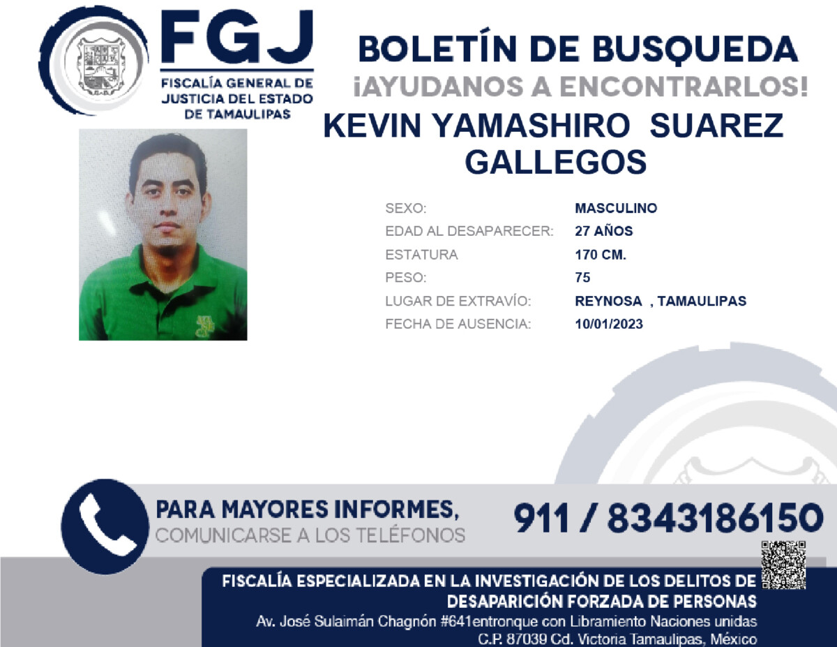 Boletín de Búsqueda Kevin