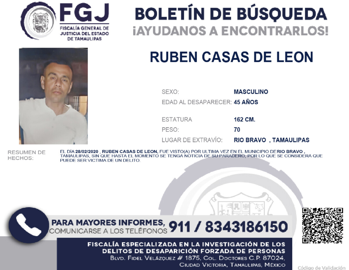 Boletín de Búsqueda Ruben