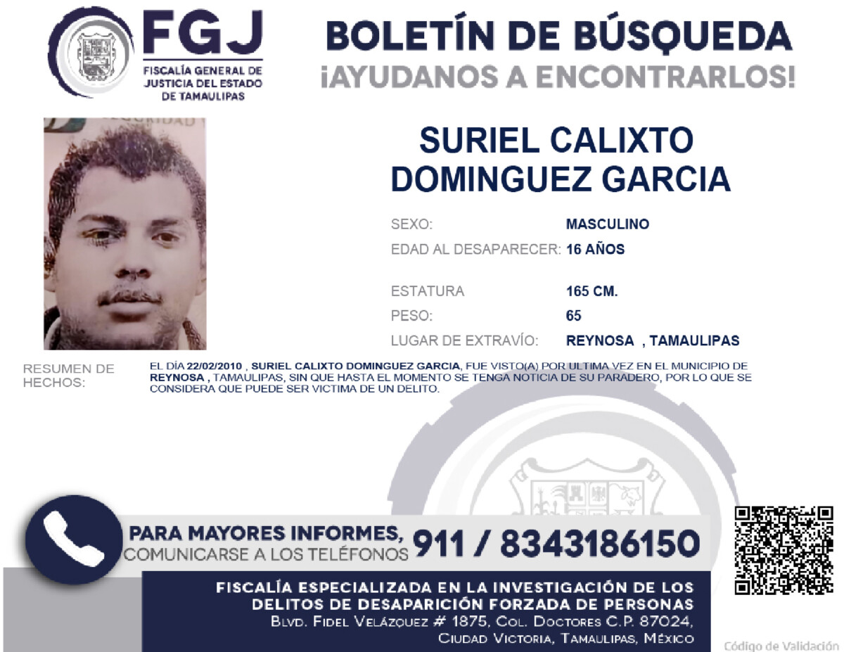 Boletín de Búsqueda Suriel