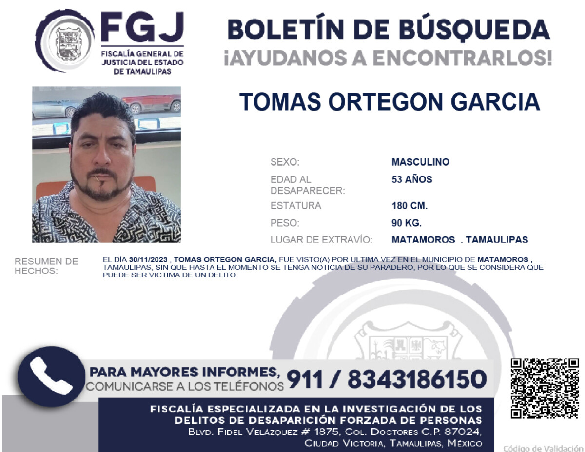 Boletín de Búsqueda Tomas
