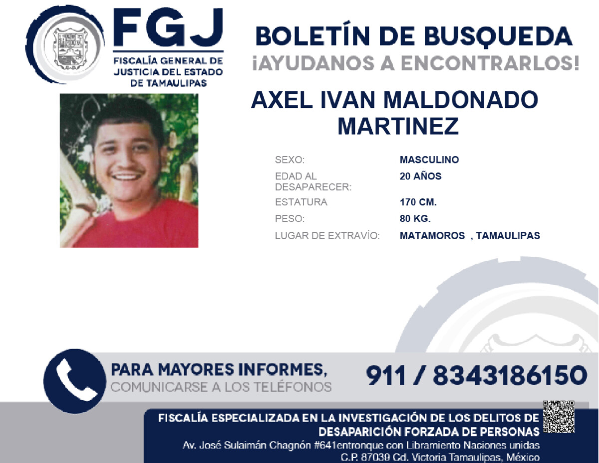 Boletín de Búsqueda Axel Ivan