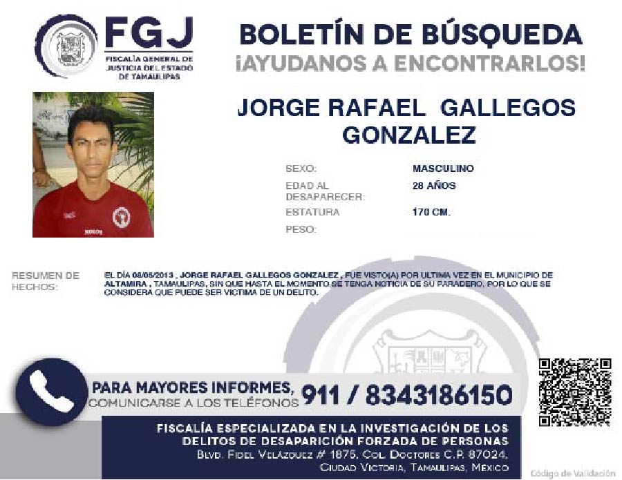 Boletin de Busqueda Jorge Rafael