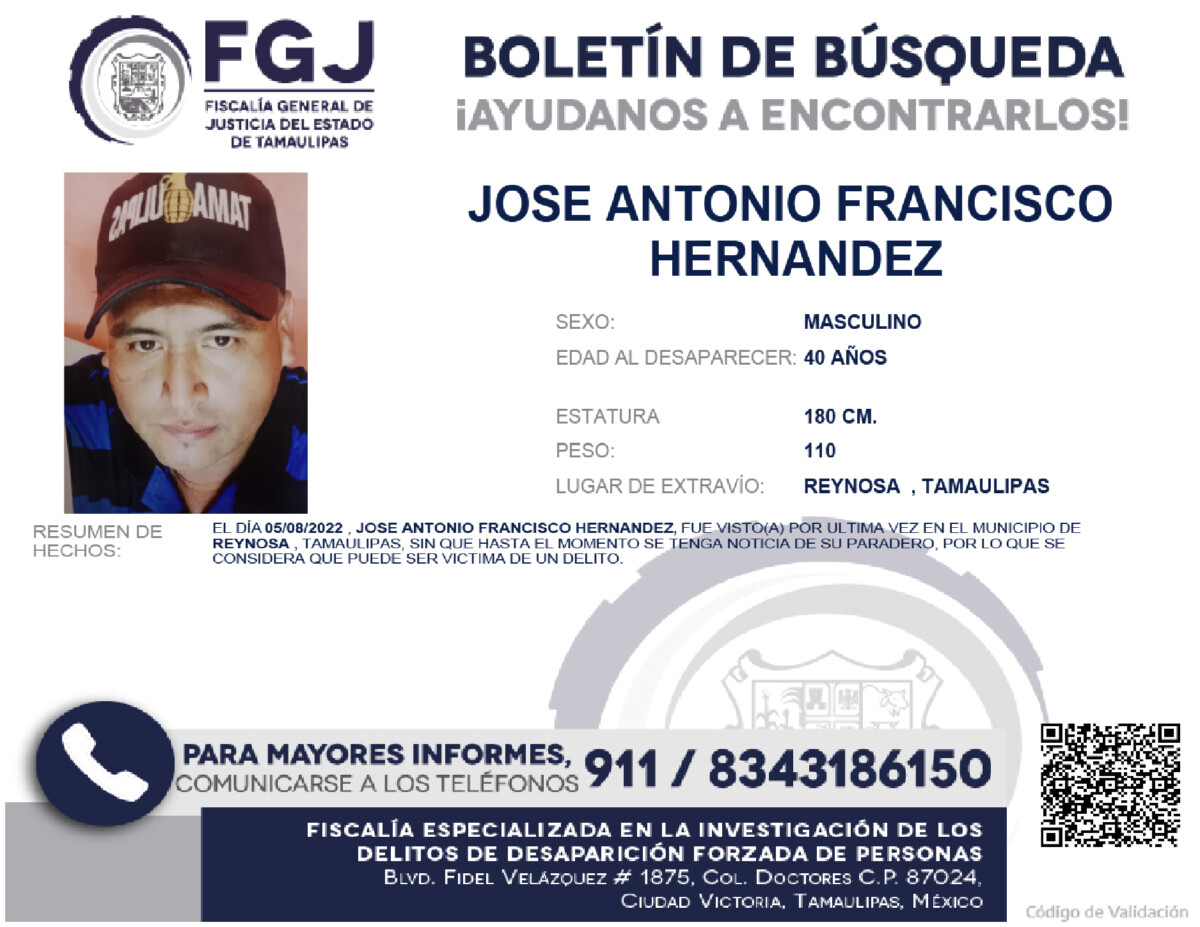 Boletín de Búsqueda Jose
