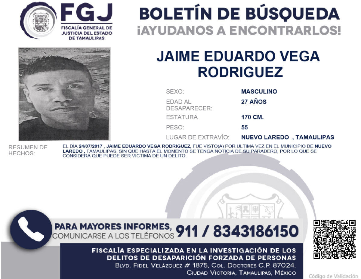 Boletín de Búsqueda Jaime