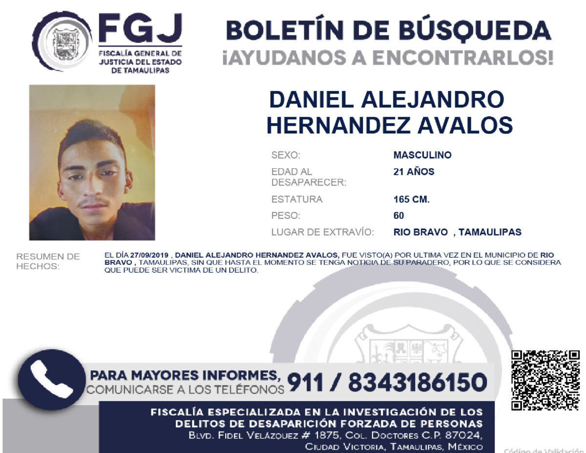 Boletin de busqueda Daniel