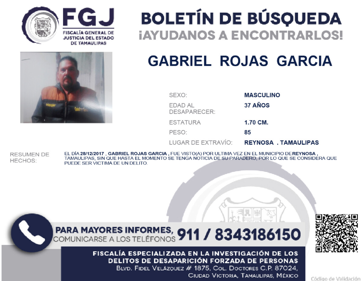 Boletín de Búsqueda Gabriel