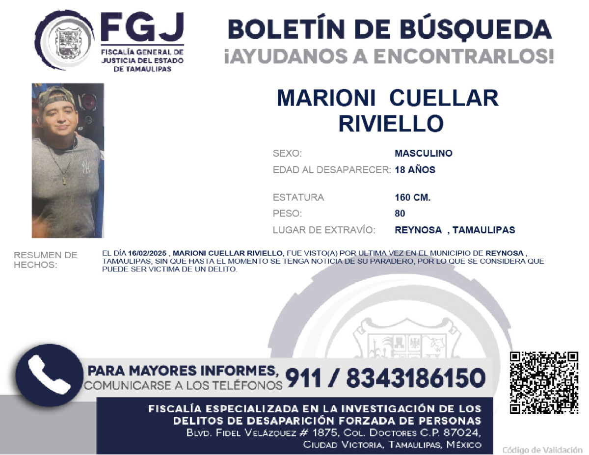 Boletín de Búsqueda Marioni