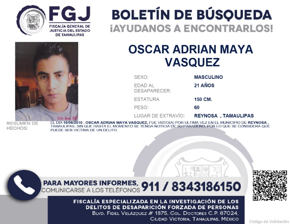 Boletín de Búsqueda Oscar